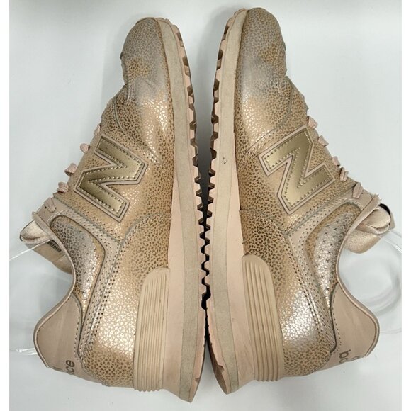 New Balance 574 Shoes Sneakers Womens Size 9 Champaign Pink Metallic WL574SOJ - Picture 6 of 9